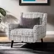 Turnham White and Black Upholstered Accent Chair with Pillow
