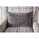 Turnham White and Black Upholstered Accent Chair with Pillow