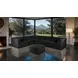 Nappi Black Square Ottoman