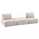 Stavanger Light Brown 3 Piece Modular Sectional with Square Ottoman