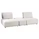 Stavanger Light Gray 3 Piece Modular Sectional with Rectangular Ottoman