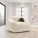 Darwen Sand Upholstered Swivel Chair with Pillow