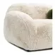 Darwen Sand Upholstered Swivel Chair with Pillow