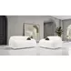 Darwen White Living Room Set with Pillow