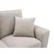 Enea Taupe 64" Loveseat with Pillows