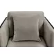 Benilde Taupe Upholstered Lounge Chair with Pillow