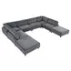 Dagenham Gray 178" Modular Sectional with Sleeper