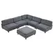 Dagenham Gray 134" Modular Sectional