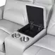 Terentius Taupe 63" Power Reclining Loveseat with Storage