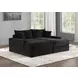 Tavedestrand Black 94" Double Chaise Sofa