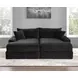 Tavedestrand Black 94" Double Chaise Sofa
