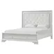 Stella Mia Creamy White Queen Upholstered Panel Bed
