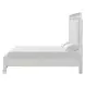 Stella Mia Creamy White Queen Upholstered Panel Bed