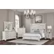 Promenade Wire Brushed White Queen Upholstered Panel Bed