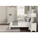 Promenade Wire Brushed White Queen Upholstered Panel Bed