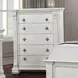 Promenade Wire Brushed White 5 Drawer Chest