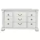 Promenade Wire Brushed White Upholstered Panel Bedroom Set