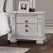 Promenade Wire Brushed White 3 Drawer Nightstand with USB Charging