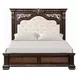 Promenade Espresso King Upholstered Panel Bed
