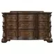 Leovanni Dark Brown Panel Bedroom Set