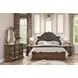 Leovanni Dark Brown 3 Drawer Nightstand with USB Charging