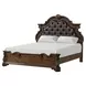 Leovanni Dark Brown Queen Upholstered Panel Bed