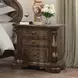 Leovanni Dark Brown 3 Drawer Nightstand with USB Charging