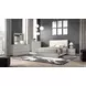 Osterley Light Gray and White King Upholstered Panel Bed