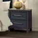 Pinetop Blue and Dark Brown 2 Drawer Nightstand