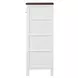 Pinetop White and Dark Brown 5 Drawer Chest