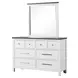Pinetop White and Dark Brown 6 Drawer Dresser