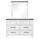 Pinetop White and Dark Brown 6 Drawer Dresser