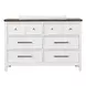 Pinetop White and Dark Brown 6 Drawer Dresser
