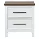 Pinetop White and Dark Brown 2 Drawer Nightstand