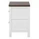 Pinetop White and Dark Brown 2 Drawer Nightstand