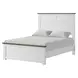 Pinetop White and Dark Brown Full Panel Bed