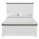 Pinetop White and Dark Brown Full Panel Bed