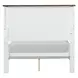 Pinetop White and Dark Brown Full Panel Bed