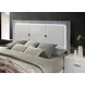 Stoholm White King Platform Bed with LED