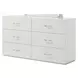 Stoholm White Platform Bedroom Set with LED