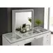 Stoholm White 9 Drawer Glass Top Vanity with Mirror and LED