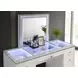 Stoholm White 9 Drawer Glass Top Vanity with Mirror and LED