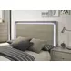 Rainier Gray King Panel Bed with LED