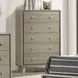 Rainier Gray Panel Bedroom Set with LED