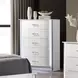 Hazeline White 5 Drawer Chest with LED