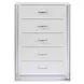 Hazeline White 5 Drawer Chest with LED