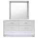 Hazeline White Panel Bedroom Set with LED