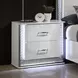 Hazeline White 2 Drawer Nightstand with LED