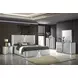 Cleburne Light Gray Panel Bedroom Set with LED
