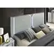 Cleburne Light Gray Queen Panel Bed with LED